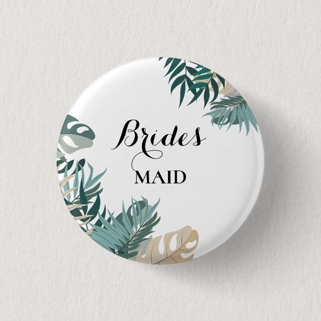 Tropical leaves button (Front)