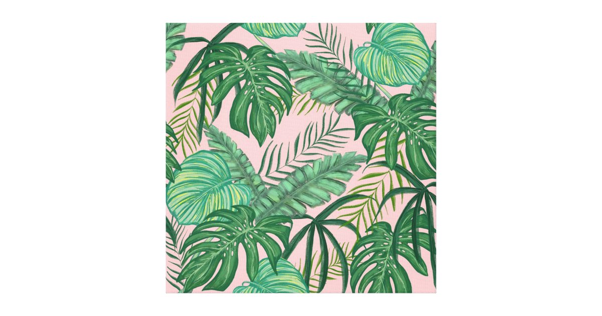 Tropical Leaves Canvas Print | Zazzle