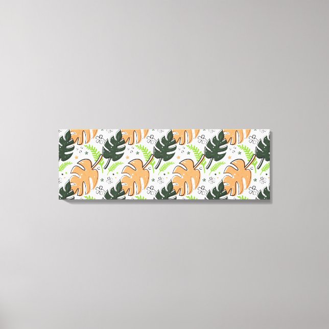 tropical leaves canvas print (Front)