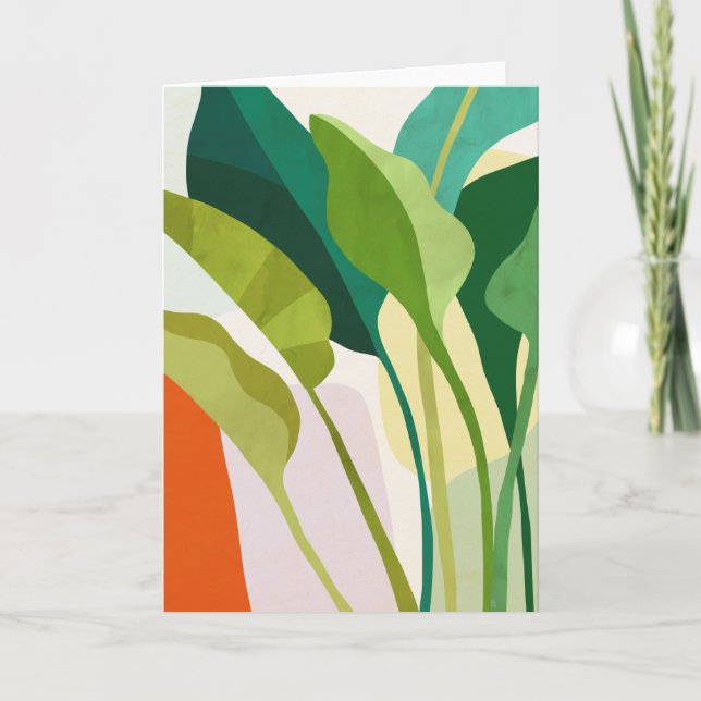 Tropical Leaves Card (Front)