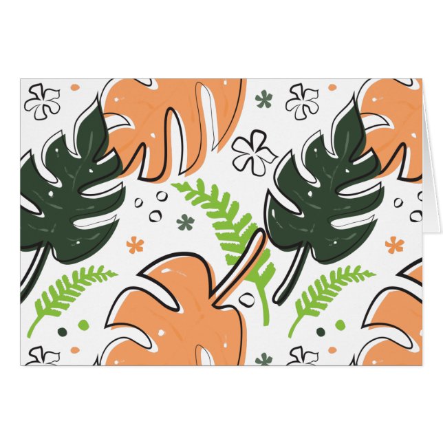 tropical leaves cards (Front Horizontal)