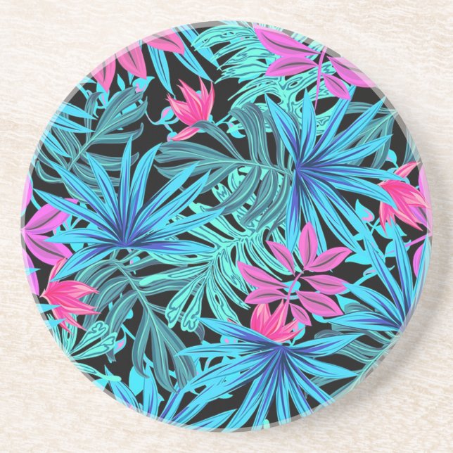 Tropical Leaves Coaster (Front)