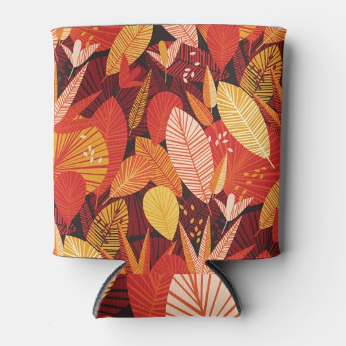 Tropical Leaves Colorful Geometric Foliage Can Cooler