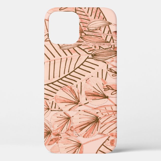 Tropical Leaves: Creative Hand-Drawn Pattern. Case-Mate iPhone Case (Back)