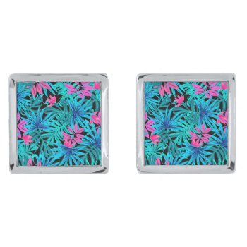 Tropical Leaves Cufflinks by NatureTales at Zazzle