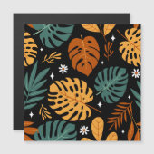 Tropical Leaves: Dark Vintage Seamless. (Front/Back)