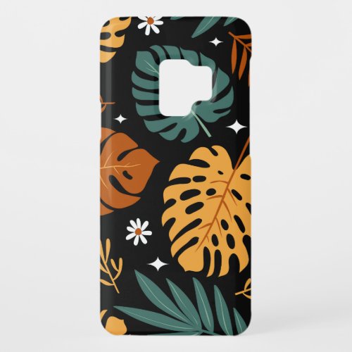 Tropical Leaves Dark Vintage Seamless Case_Mate Samsung Galaxy S9 Case