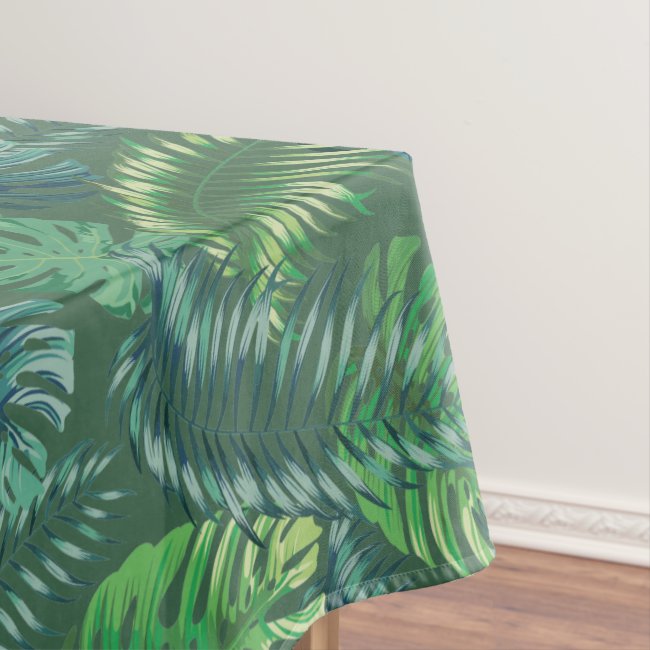Tropical Leaves Design Tablecloth