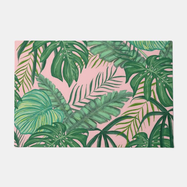 Tropical Leaves Doormat (Front)