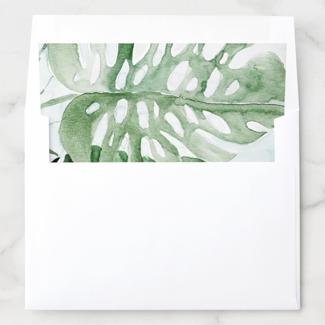 Tropical Leaves Envelope Liner (In Envelope)