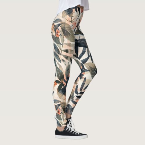 Tropical Leaves Extravaganza Leggings