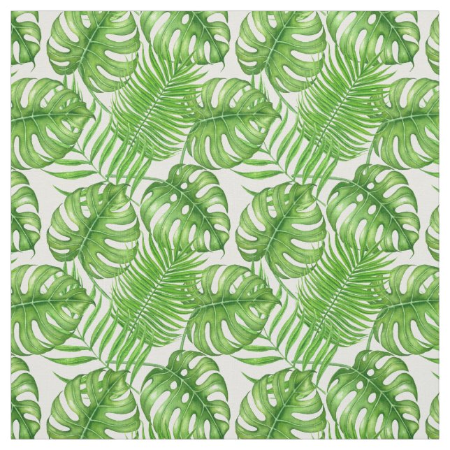 Tropical leaves fabric (Swatch)