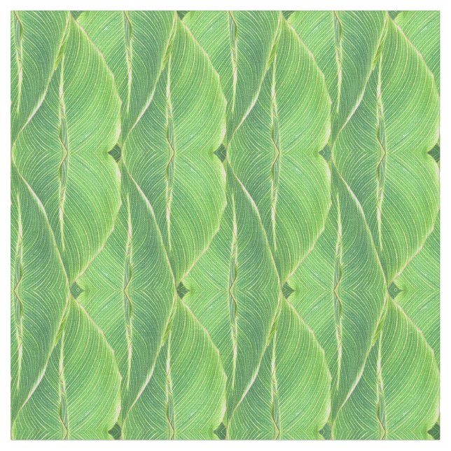 Tropical Leaves Fabric (Close Up)
