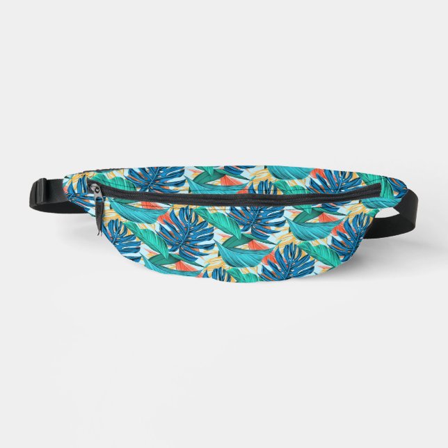 Tropical Leaves Fanny Pack (Front)
