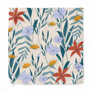 Tropical Leaves: Fashionable Abstract Background. Bandana