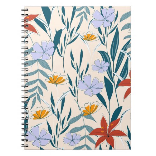 Tropical Leaves Fashionable Abstract Background Notebook