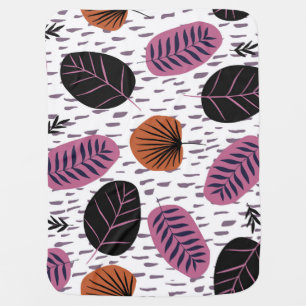 Tropical leaves, fashionable seamless pattern. baby blanket