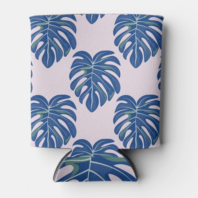 Tropical Leaves Fashionable Seamless Pattern Can Cooler (Front)