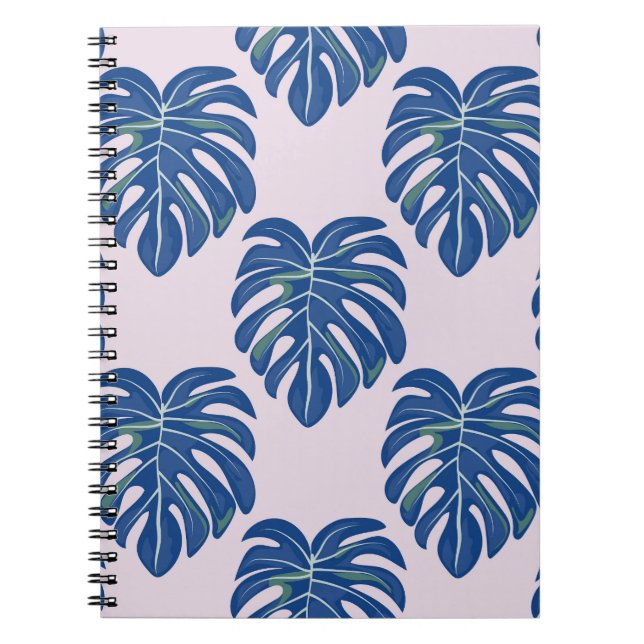 Tropical Leaves Fashionable Seamless Pattern Notebook (Front)