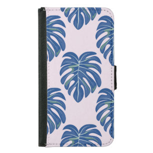 Tropical Leaves Fashionable Seamless Pattern Samsung Galaxy S5 Wallet Case