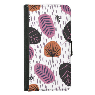 Tropical leaves, fashionable seamless pattern. samsung galaxy s5 wallet case