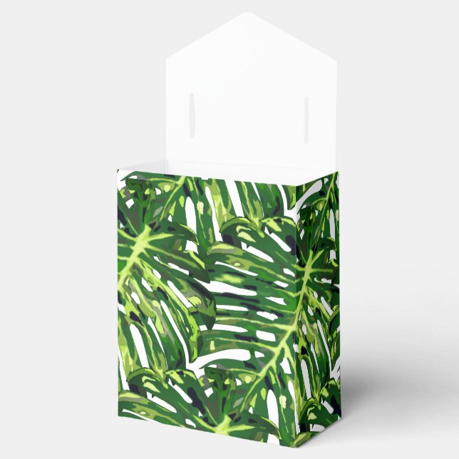 Tropical Leaves Favor Box (Opened)