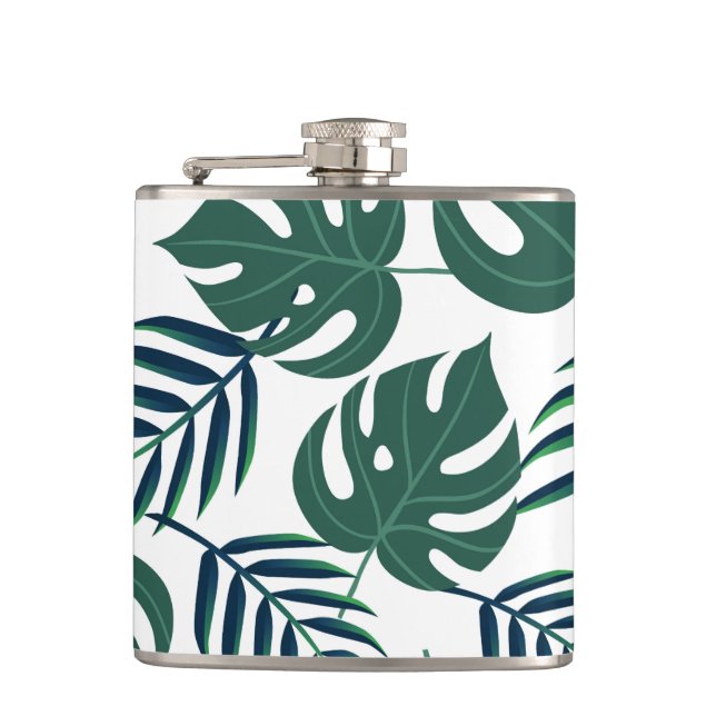 Tropical Leaves Flask (Front)