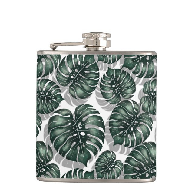 Tropical leaves flask (Front)