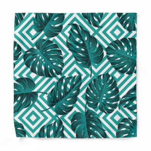 Tropical Leaves: Floral Seamless Pattern. Bandana