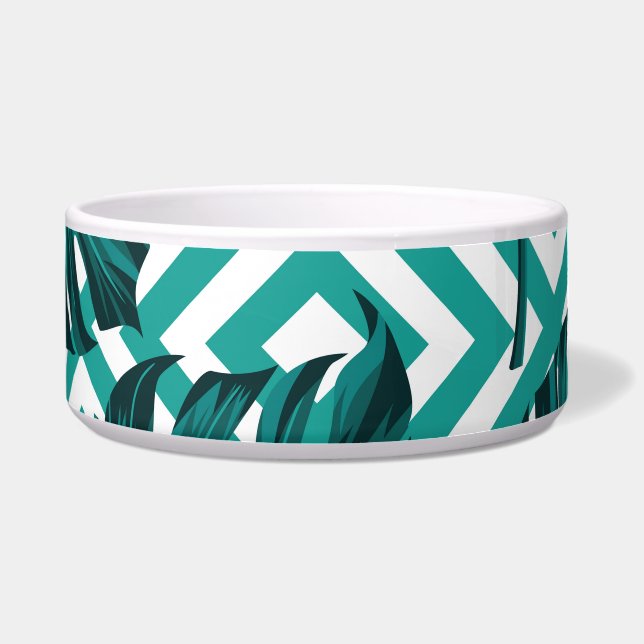 Tropical Leaves: Floral Seamless Pattern. Bowl (Front)