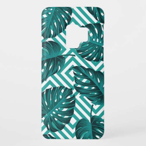 Tropical Leaves Floral Seamless Pattern Case_Mate Samsung Galaxy S9 Case