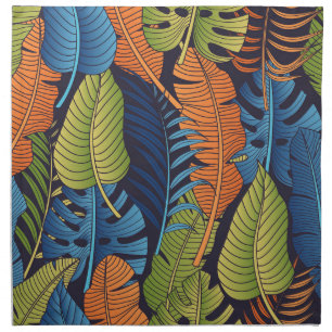 Tropical leaves, floral seamless pattern. cloth napkin