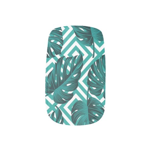 Tropical Leaves Floral Seamless Pattern Minx Nail Art