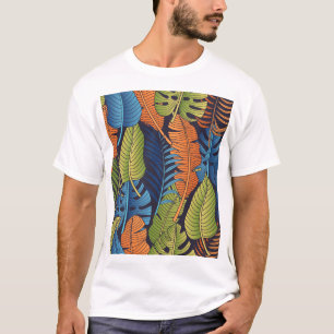 Tropical leaves, floral seamless pattern. T-Shirt