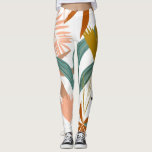 Tropical Leaves Flowers Leggings<br><div class="desc">Design inspired the beauty of beaches and rainforests around the world! Tropical Leaves Flowers. Perfect gift for anyone who loves to appreciate the beauty of nature. This print is available on various items of decoration and clothing.</div>