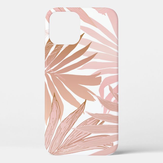 Tropical leaves: glossy gradient pattern. Case-Mate iPhone case (Back)