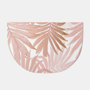 Tropical leaves: glossy gradient pattern. doormat