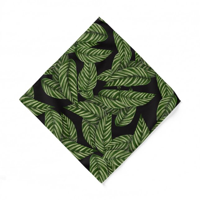 Tropical Leaves Green Leaves Bandana (Front)