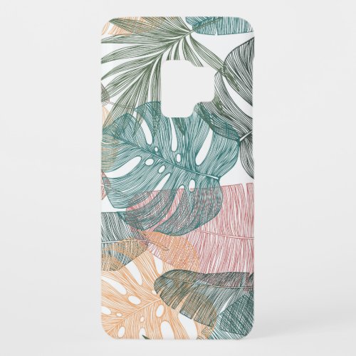 Tropical leaves hand_drawn vintage pattern Case_Mate samsung galaxy s9 case