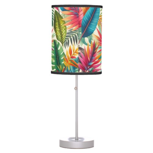 Tropical Leaves Hawaiian Pattern Table Lamp