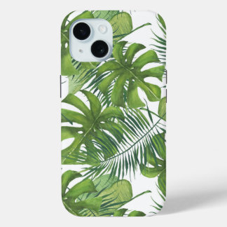 Tropical leaves iPhone 15 Case