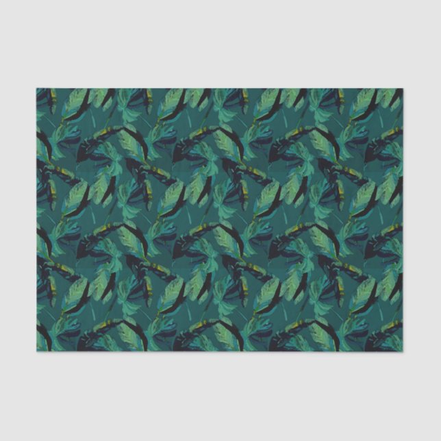 Tropical Leaves Jungle Foliage Decoupage Tissue Paper (Front)