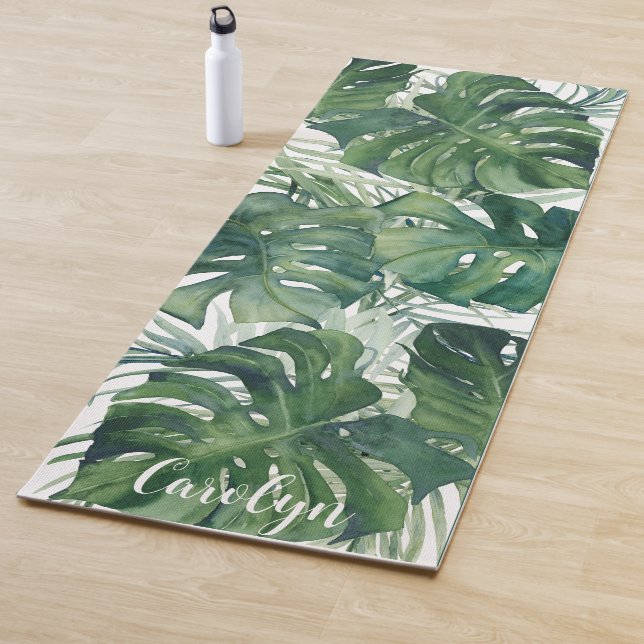 Tropical Leaves Jungle Plants  Yoga Mat (In Situ)