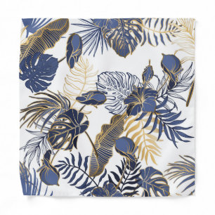 Tropical leaves, jungle seamless background. bandana