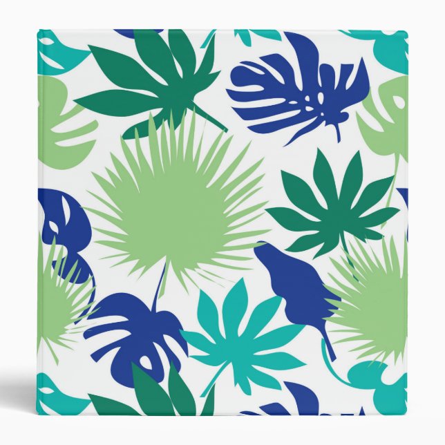 Tropical leaves, leaves 3 ring binder (Front)