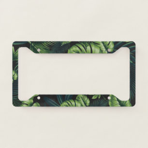 Tropical Leaves License Plate Frame