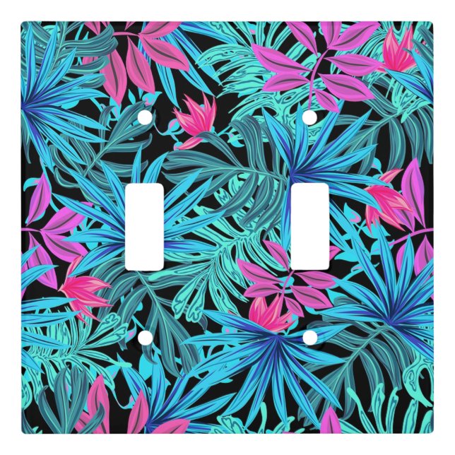 Tropical Leaves Light Switch Cover (Front)