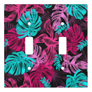 Tropical Leaves Light Switch Cover