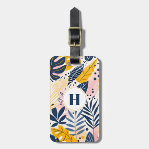 Tropical Leaves Luggage Tag