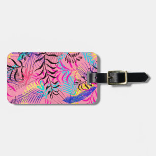 Tropical Leaves Luggage Tag